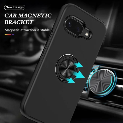 [CS] Étui magnétique hybride avec anneau invisible pour Pixel 9&nbsp;A de Google, noir