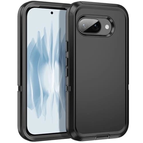 [CS] Étui rigide robuste et antichoc triple 3 couches Defender pour Google Pixel 9&nbsp;A, noir