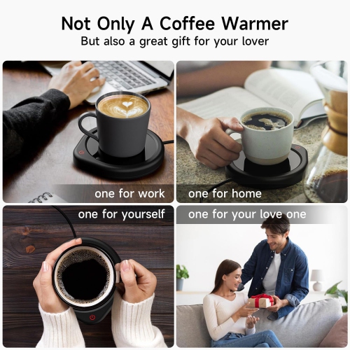 Oracer Coffee Mug Warmer with Auto Shut Off, Electric Beverage Heating Plate for Desk - Black