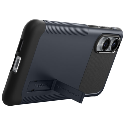 Étui rigide ajusté Slim Armor de Spigen pour Galaxy S25 Edge - Ardoise métallique
