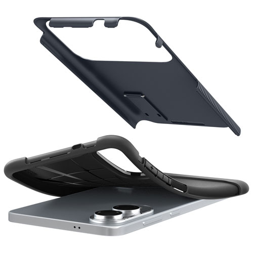 Étui rigide ajusté Slim Armor de Spigen pour Galaxy S25 Edge - Ardoise métallique