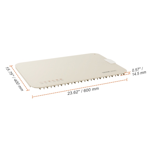 VEVOR Electric Warming Tray, Food Warming Mat, Rollable & Portable Silicone Food Warmer with 4 Adjustable Temperature Settings, Auto Shut-Off & Child