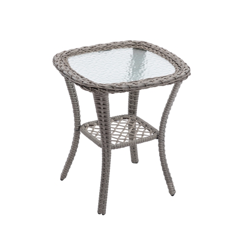 YOULIGHTS Outdoor Rattan Adjustable Lounge Chair, Polyester Rattan Chair with Waterproof Cushion for Porch, Backyard and Patio