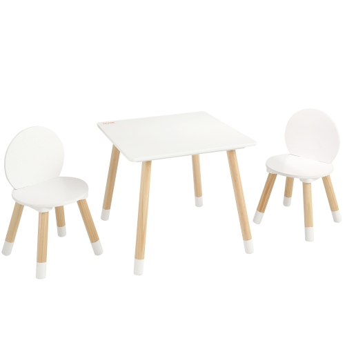 Ensemble avec table et 2 chaises pour enfants VEVOR, ensemble table et chaises pour tout-petits, table multi-activités pour enfants pour l'art,