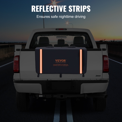 VEVOR 33" Tailgate Bike Pad, Truck Tailgate Pad Carry 2 Bikes, Tailgate Protection Pad with Reflective Strips and Tool Pocket, Universal Tailgate Pad