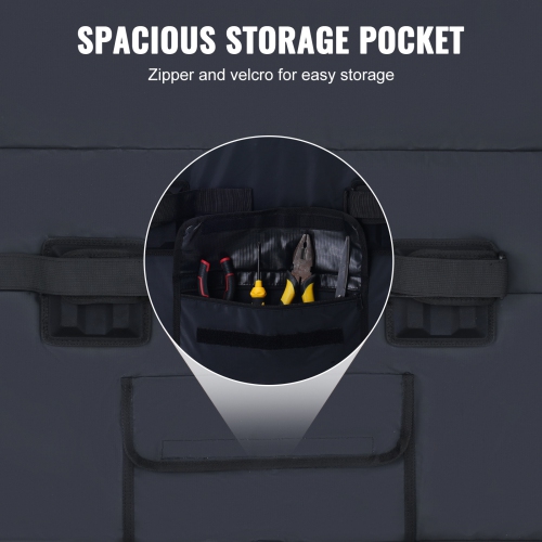 VEVOR 33" Tailgate Bike Pad, Truck Tailgate Pad Carry 2 Bikes, Tailgate Protection Pad with Reflective Strips and Tool Pocket, Universal Tailgate Pad