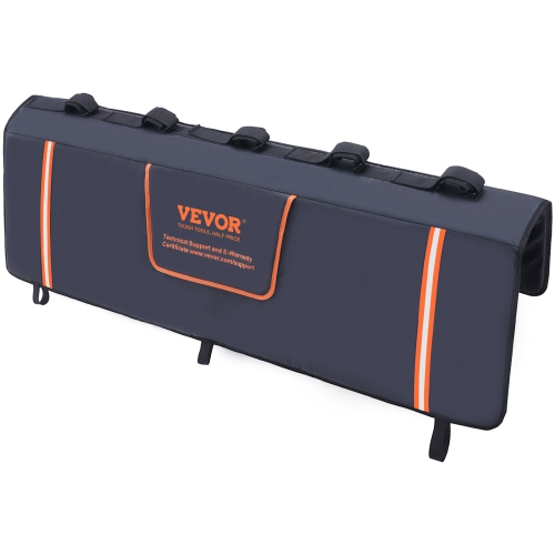 VEVOR 53" Tailgate Bike Pad, Truck Tailgate Pad Carry 5 Mountain Bikes, Tailgate Protection Pad with Reflective Strips, Tailgate Pad with Camera