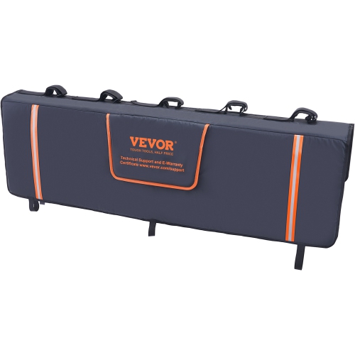 VEVOR 53" Tailgate Bike Pad, Truck Tailgate Pad Carry 5 Mountain Bikes, Tailgate Protection Pad with Reflective Strips, Tailgate Pad with Camera