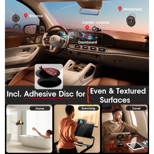 Strong Suction Car Phone Holder for MagSafe, Ultra Vacuum Suction Cup Phone Mount 360° Cell Phone Holders for Your Car Accessories