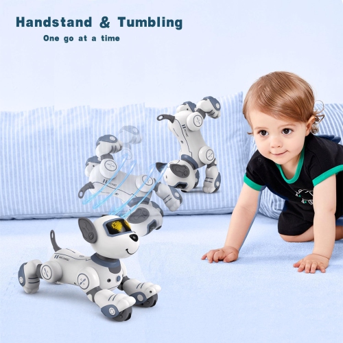 Chien robot télécommandé pour enfants, jouet robot interactif intelligent programmable, avec fonction de chant, de danse et de marche