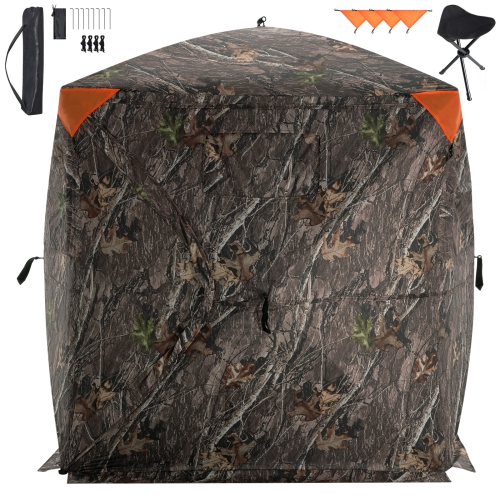 VEVOR 270° See Through Hunting Blind, 2-3 Person Pop Up Deer Blind for Hunting with Carrying Bag, Resilient Hunting Tent, One-Way See-Through Mesh