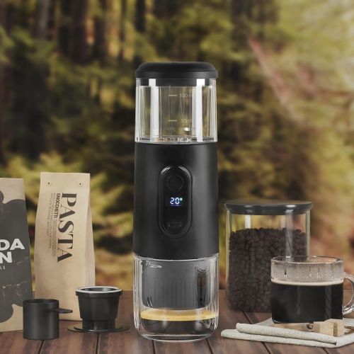 Portable Electric Espresso Coffee Machine,Wireless Coffee Maker,Self-Heating Capsule Coffee Maker for Camping RV Hiking