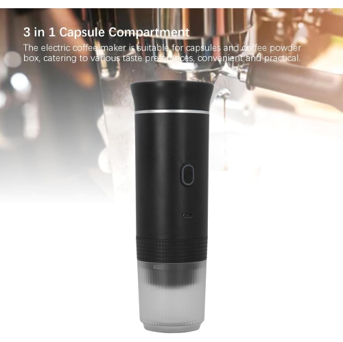 Portable Electric Espresso Machine,Travel Coffee Maker,Self Heating Coffee Maker,Capsules Coffee Machine for Camping Office