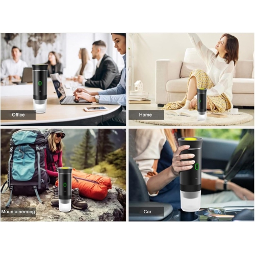 Portable Electric Espresso Machine,Travel Coffee Maker,Self Heating Coffee Maker,Capsules Coffee Machine for Camping Office