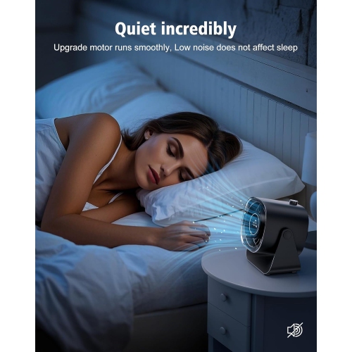 Desk Fan,Quiet Portable Fan,Air Circulator Fan with 100 Speeds,Digital Display Small Table Fas for Bedroom Office KitchenTravel Camping
