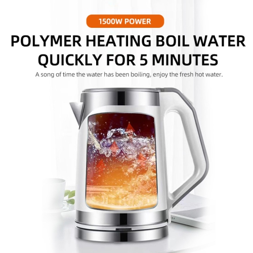 2L Electric Water Kettle Large Volume Water Boiler 1500W Fast Boil Hot Water Heater Boil-Dry Protection Electric Kettle