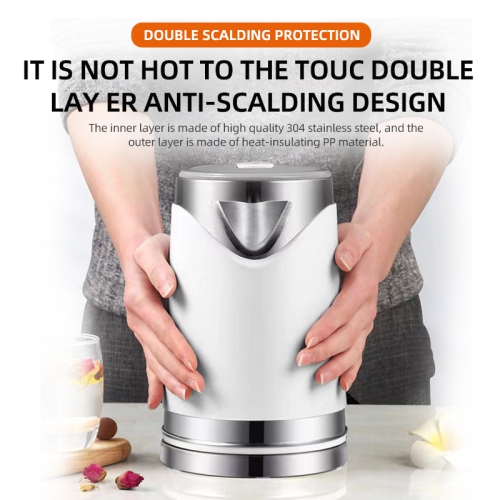 2L Electric Water Kettle Large Volume Water Boiler 1500W Fast Boil Hot Water Heater Boil-Dry Protection Electric Kettle