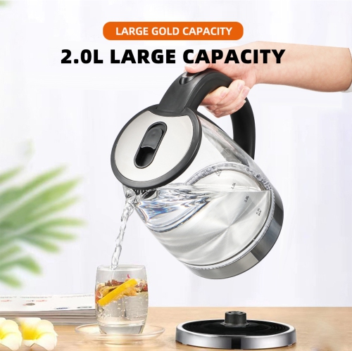 Electric Kettle Glass Electric Tea Kettle Hot Water Boiler & Heater with Auto Shut Off Function