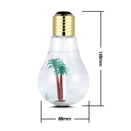 2 Pack Aromatherapy Diffusers, 400ml Colorful Light Bulb Air Humidifier Essential Oil Diffuser Atomizer Freshener Mist sprayer