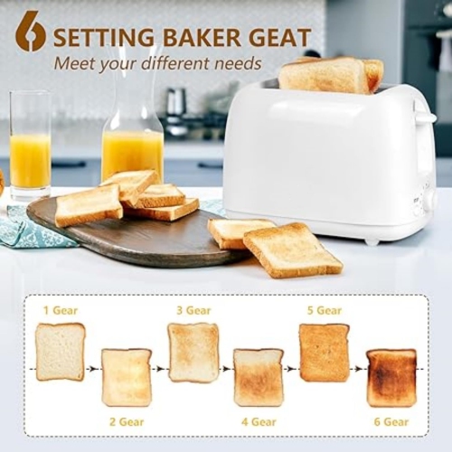 2-Slice Toaster Breakfast Bread Machine Toasters Bread Makers Bagels Waffles Toaster