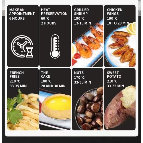 6L Air Fryer Household Large Capacity Electric Oven French Fries Machine Multifunctional Electric Fryer