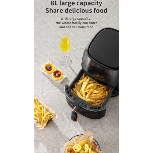 8L Air Fryer Household Multifunctional Smart Touch LCD Fryer