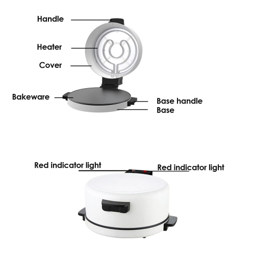 Machine à pizza domestique Machine à steak Grille-pain Plaque à pizza électrique Four Machine à pain 30 cm