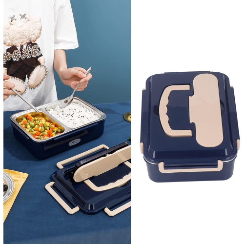 Electric Lunch Box,Stainless Steel Food Warmer Lunch Box, Portable Food Container for Car Truck Work Food Heating