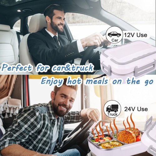 Electric Lunch Box Food Warmer Heater Fast Heating Lunch Box for Car Truck Home Portable Heated Food Container