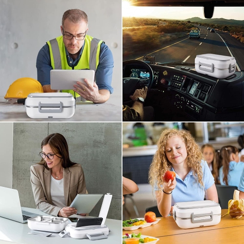 Electric Lunch Box Food Warmer Heater Fast Heating Lunch Box for Car Truck Home Portable Heated Food Container