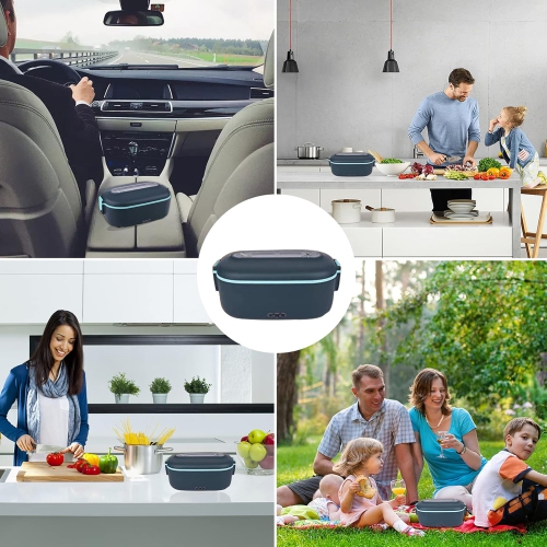 Electric Lunch Box Portable Heating Food Warmer Leakproof Heated Food Box