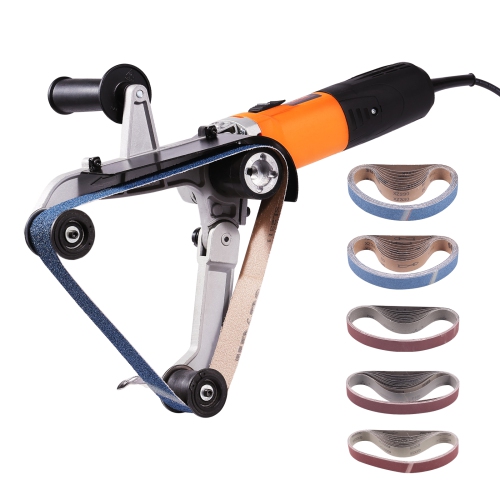 VEVOR 1000W Pipe Tube Polisher Sander, Pipe Belt Sander with 6 Variable Speeds 1100-3200rpm, Professional Belt Sander Grinding Machine with 50PCS