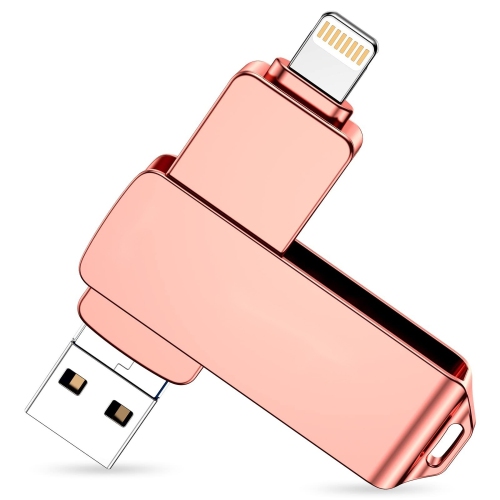 Clé USB 3,0 Photo Stick de 128&nbsp;Go pour iPhone Clé USB Clé USB Clé USB Stockage externe - Rose doré