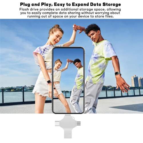 Photo Stick USB 3.0 Flash Drive 128GB Memory Stick Portable Thumb Drive for Laptop PC Phone External Data Storage