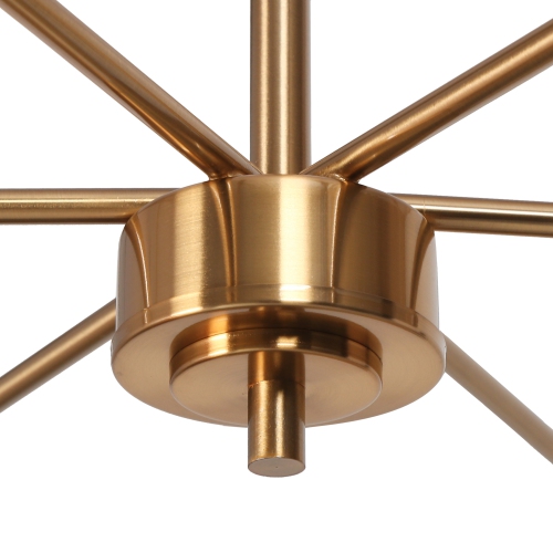 6-Light Electroplated Brass Candlestick Chandelier