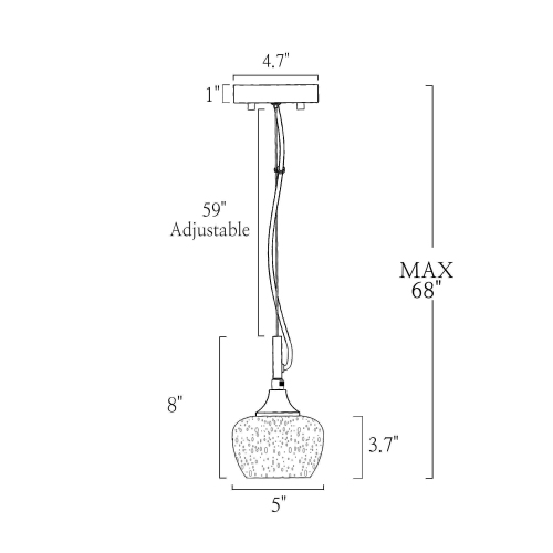 Modern Kitchen Island Hanging Pendant Light 1-Light Brass Gold Mini Bedroom Pendant Light with Seeded Glass Shade