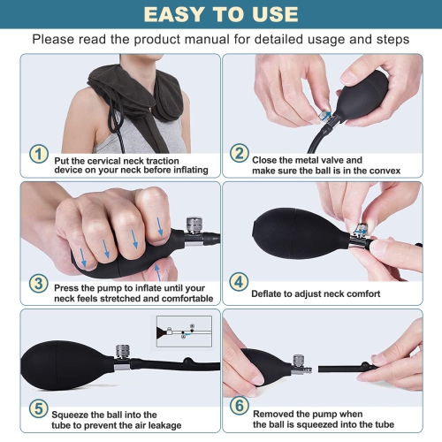 Cervical Neck Traction Device, Neck Stretcher, Neck Traction Device for Neck Pain Relief(Gray)