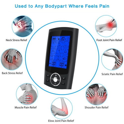 36 modes TENS Unité Stimulateur musculaire Appareil de massage Pulse Therapy Soulagement de la douleur