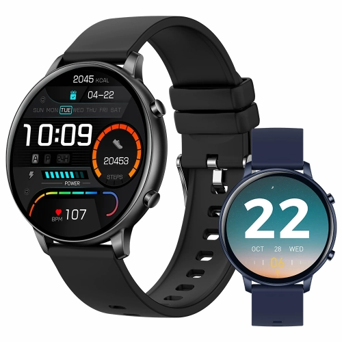 YONWAY  Smartwatch G28 Bluetooth Talk 1.39-Inch Round Screen Watch Health Monitor Multi-Sport Mode (Blue)