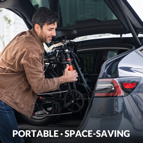 Vélo électrique à gros pneus pliable BB11 d'INVANTI pour adultes - 72&nbsp;km longue portée, moteur 900&nbsp;W | suspension avant tout-terrain et 7