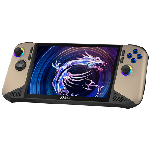 MSI Claw AI+ A2VM 8" Touchscreen Gaming Console Bundle - Sandstorm (Intel Core Ultra 7-258V/32GB RAM/1TB SSD)