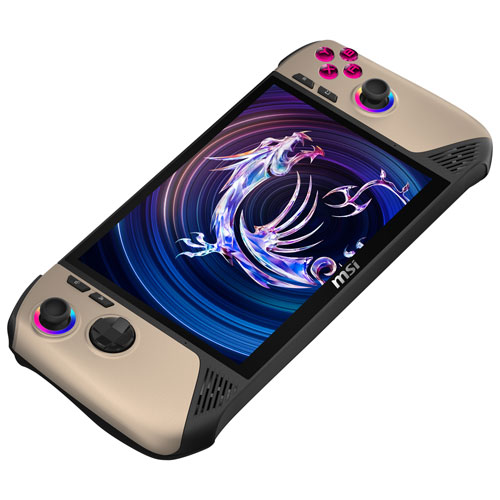MSI Claw AI+ A2VM 8" Touchscreen Gaming Console Bundle - Sandstorm (Intel Core Ultra 7-258V/32GB RAM/1TB SSD)