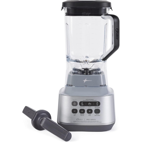 Mélangeur professionnel de 1000 W d'Oster avec récipient Tritan de 9&nbsp;tasses, pilon et programmes automatiques – Gris