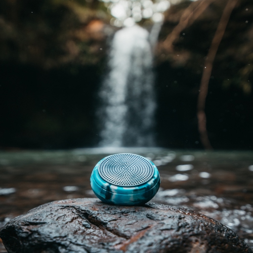 Speaqua - Barnacle Pro 2.0 Portable Waterproof Bluetooth Speaker with Built in Storage - Tidal Blue