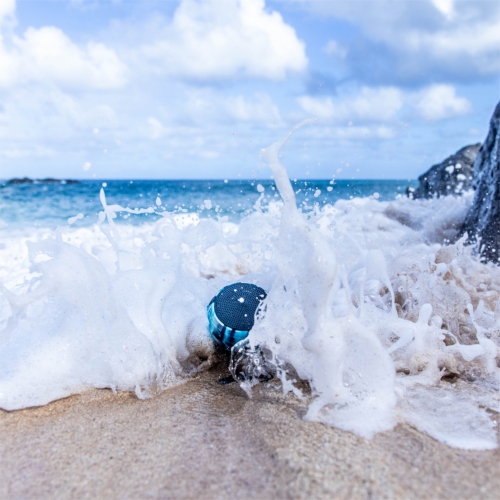 Speaqua - Barnacle Pro 2.0 Portable Waterproof Bluetooth Speaker with Built in Storage - Tidal Blue