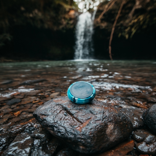 Speaqua - Barnacle Pro 2.0 Portable Waterproof Bluetooth Speaker with Built in Storage - Tidal Blue