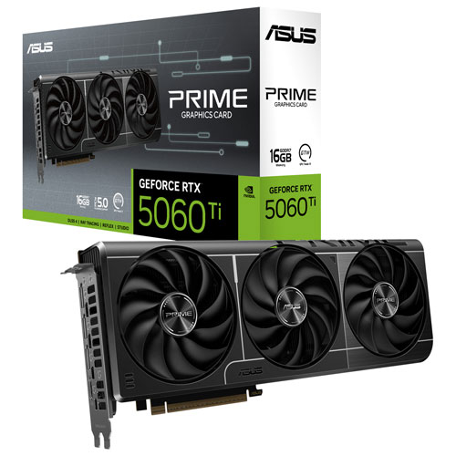 Image 1 of 8.. ASUS Prime GeForce RTX 5060 Ti 16GB GDDR7 Video Card