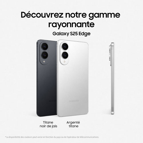 Galaxy S25 Edge de 256 Go de Samsung - Argenté titane - Déverrouillé