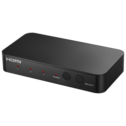 Commutateur HDMI 4K à 3 ports d'Insignia - Noir - Exclusivité Best Buy