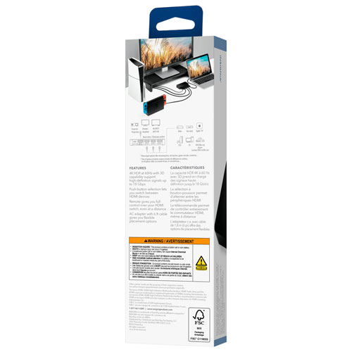 Commutateur HDMI 4K à 3 ports d'Insignia - Noir - Exclusivité Best Buy